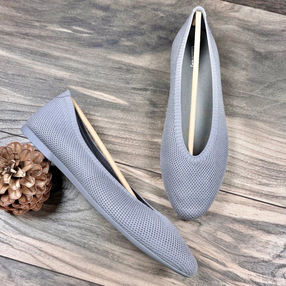 NIB Allbirds 10.5 Tree Breezer Point Ballet Flats Medium Grey